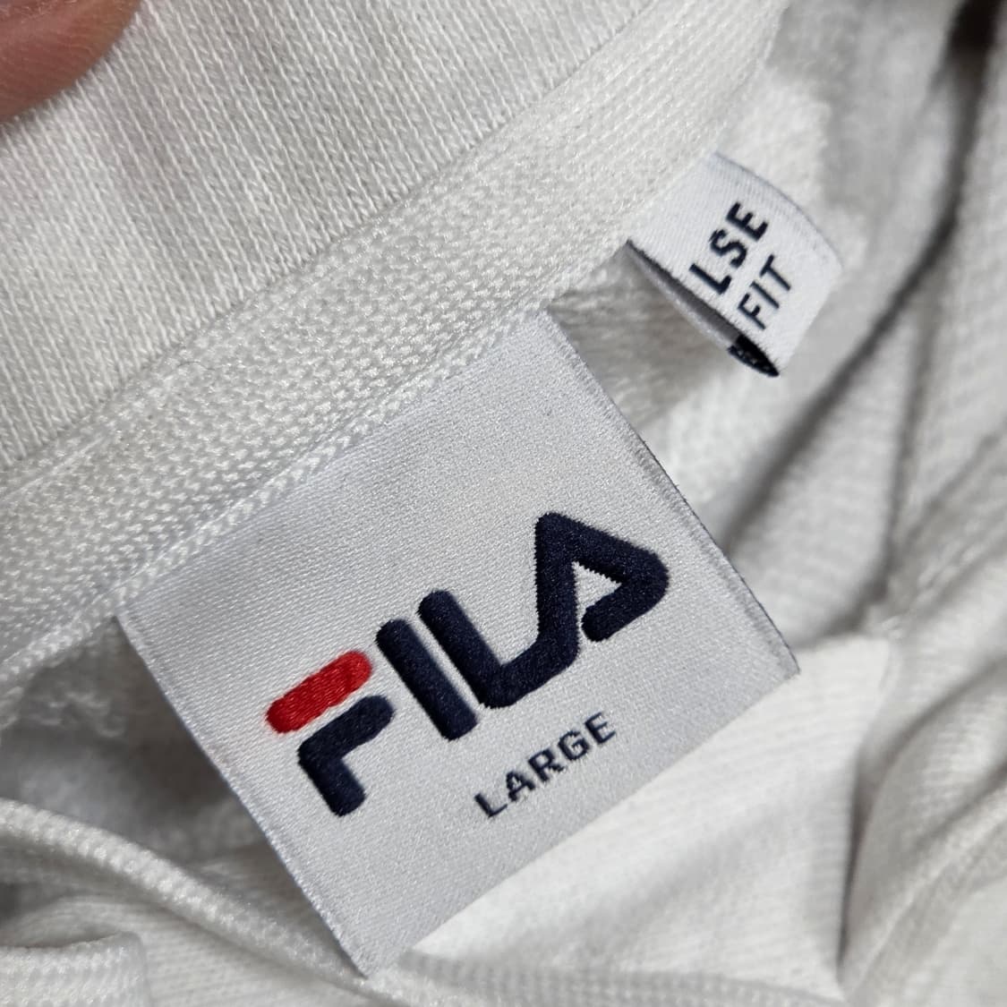 휠라 루즈핏 화이트 후드티 상품이미지7