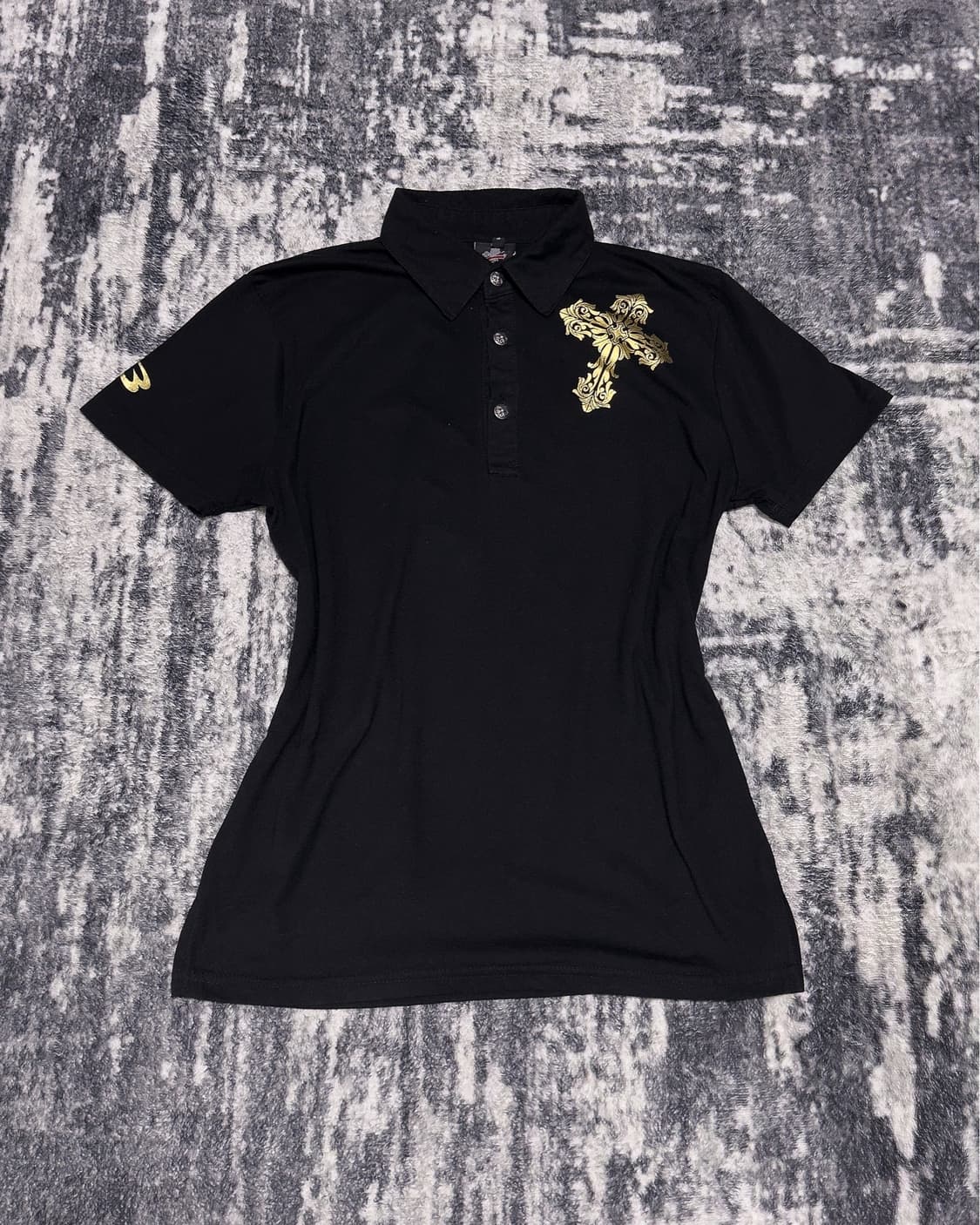 {BABY MAKER} Gold Cross Polo Shirt  상품이미지3