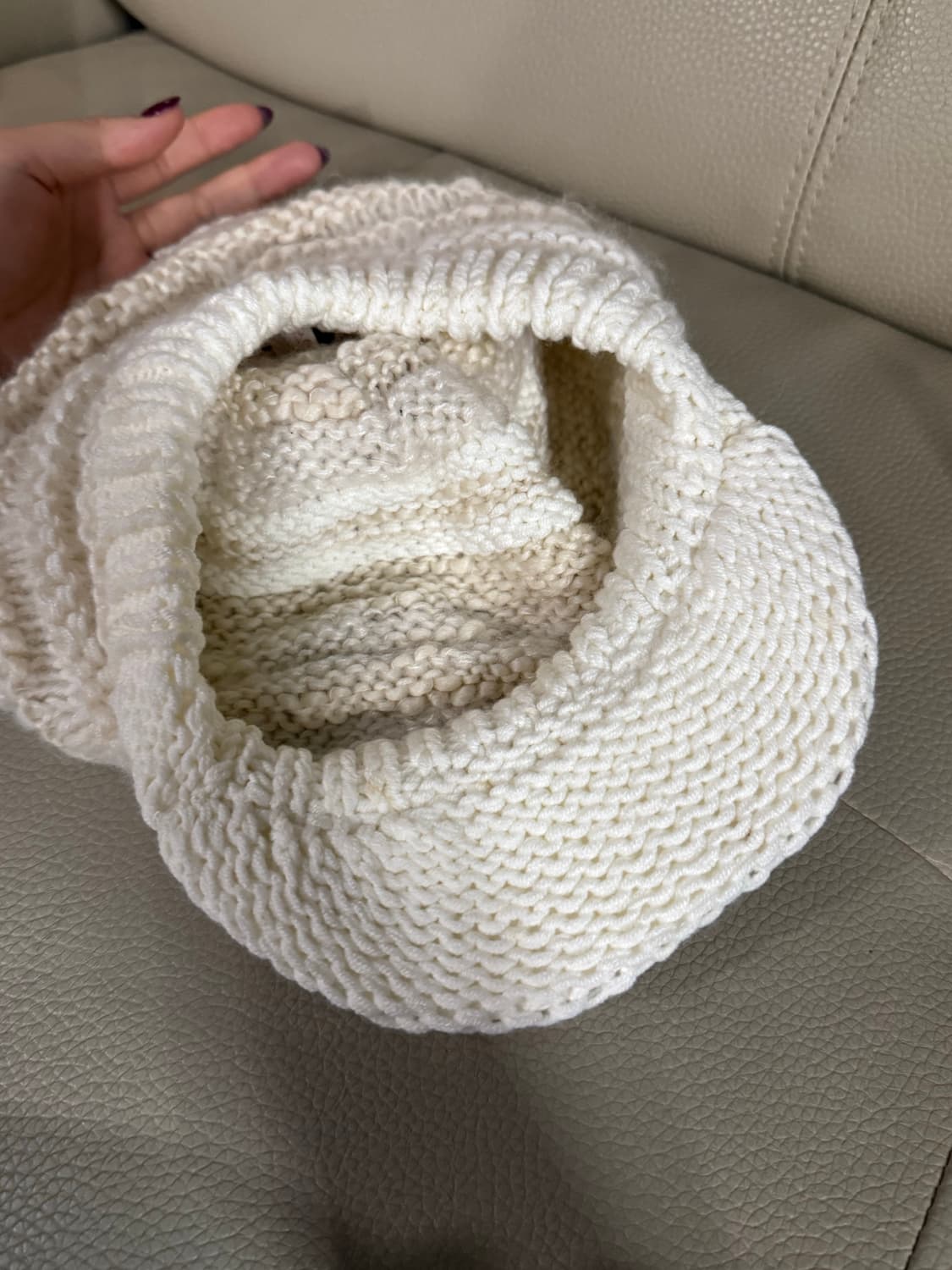 Pocket girl color mix knit cap 상품이미지4