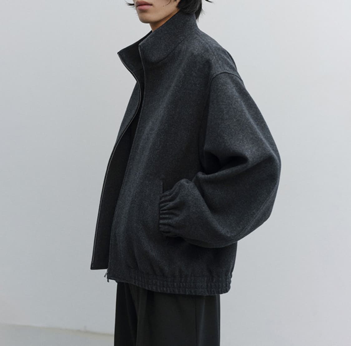 [2] 어나더오피스 25fw 라이브러리 울 트랙 블루종 캐비어 상품이미지1