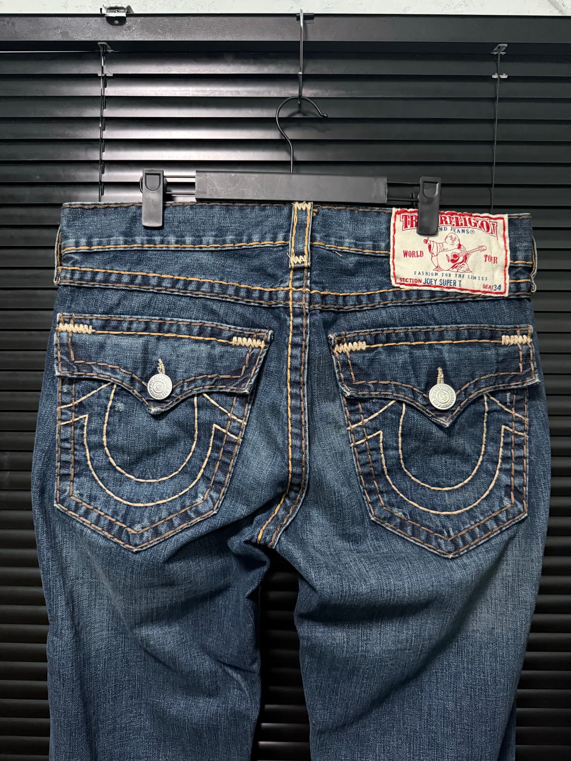 트루릴리젼 조이 웨스턴 부츠컷 와이드 플레어진 통바지 데님 34 나팔바지 상품이미지1