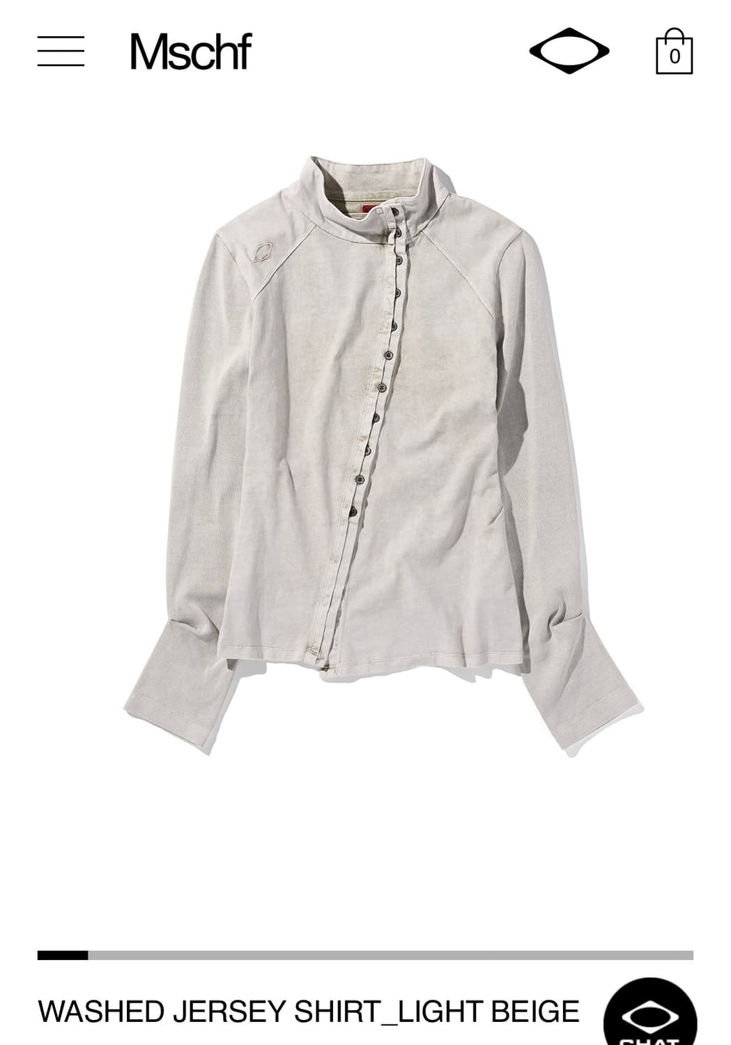 (S)새상품 미스치프 WASHED JERSEY SHIRT 워시드 상품이미지1