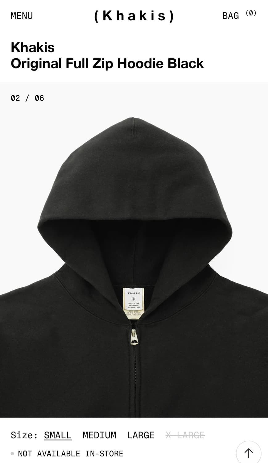카키스 후드집업 블랙 (S) 상품이미지2