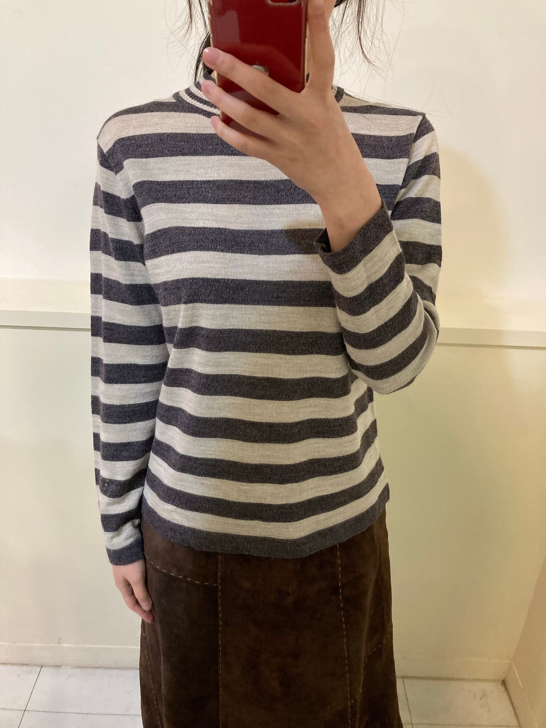 울 30% 베이직 꾸안꾸 스트라이프 니트 상품이미지8