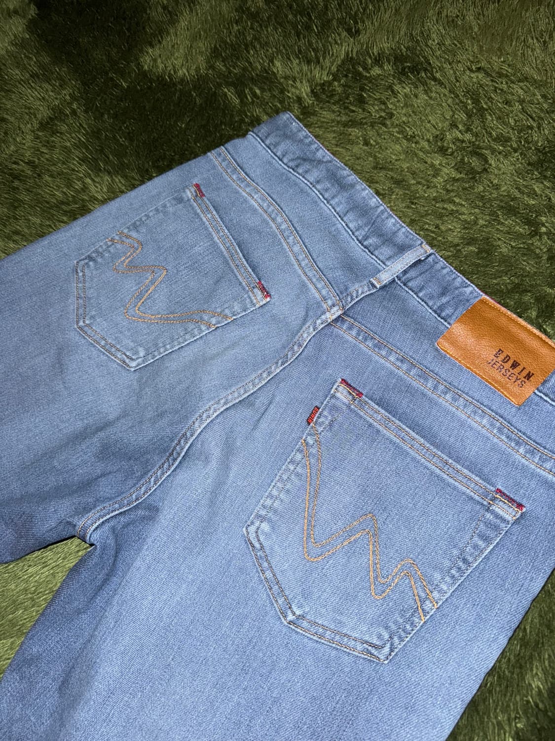 [XL] 에드윈 저지 빈티지 워싱 MADE IN JAPAN 팬츠 인디고 상품이미지8