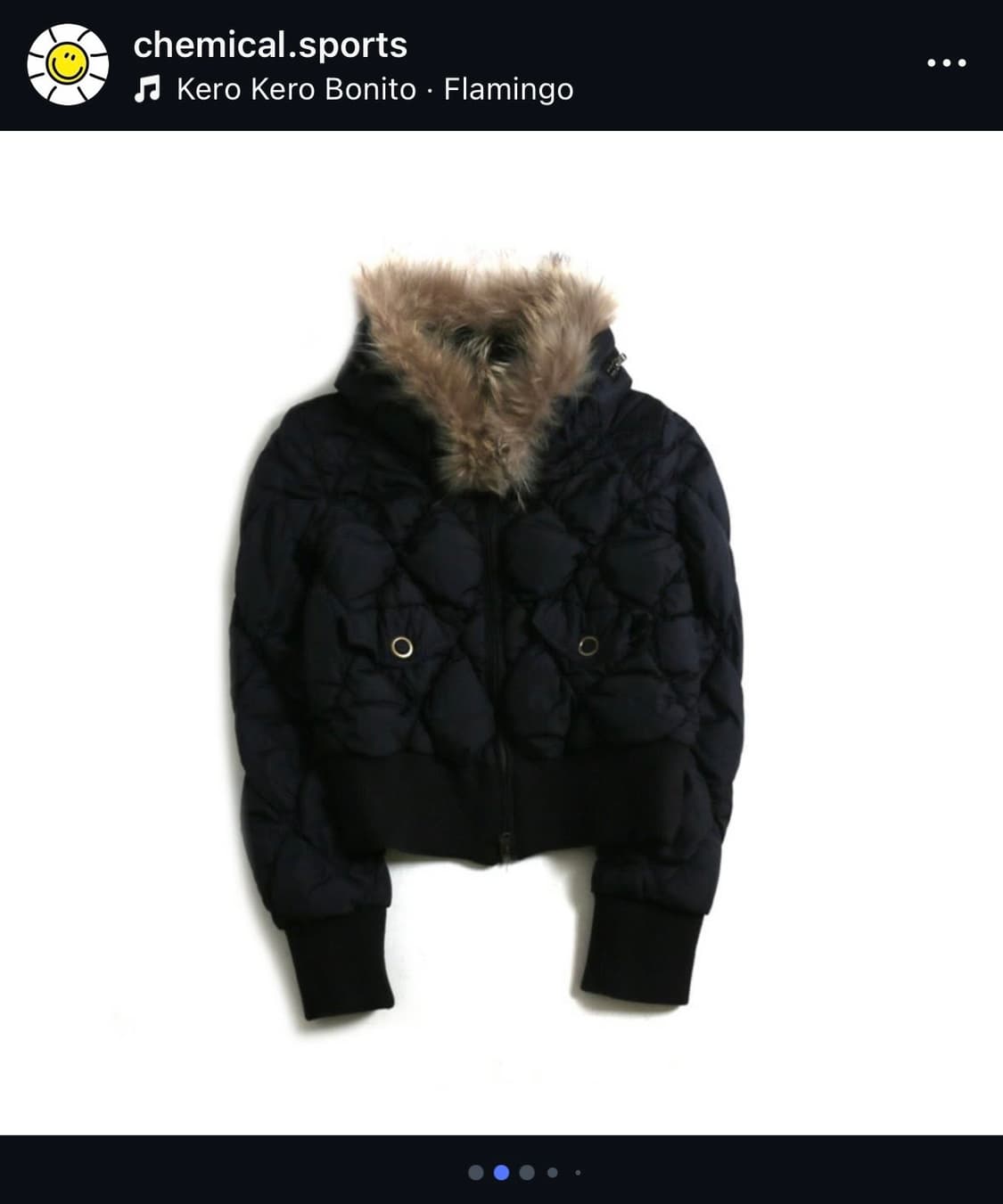 Chemical Sports 블랙 크롭 패딩 자켓 상품이미지1