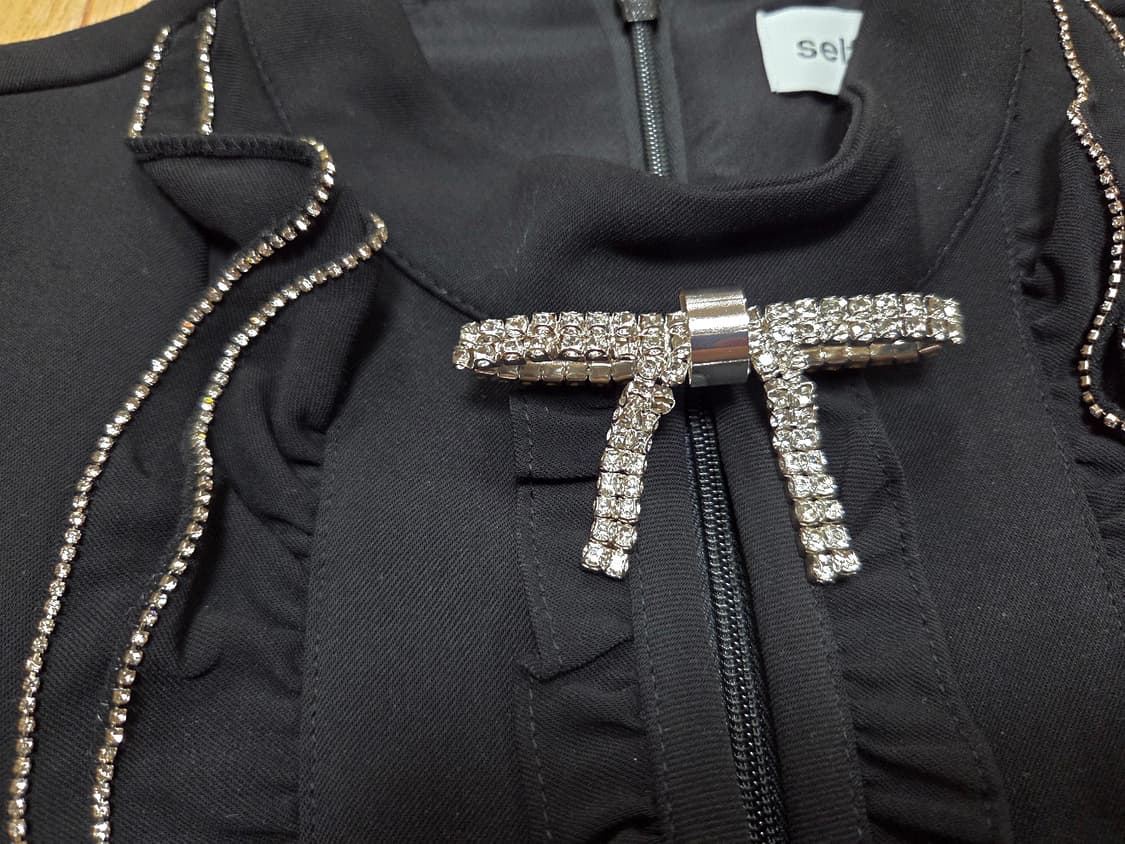 셀프포트레이트(self-portrait) 러플 빕원피스 44-마른55 상품이미지5