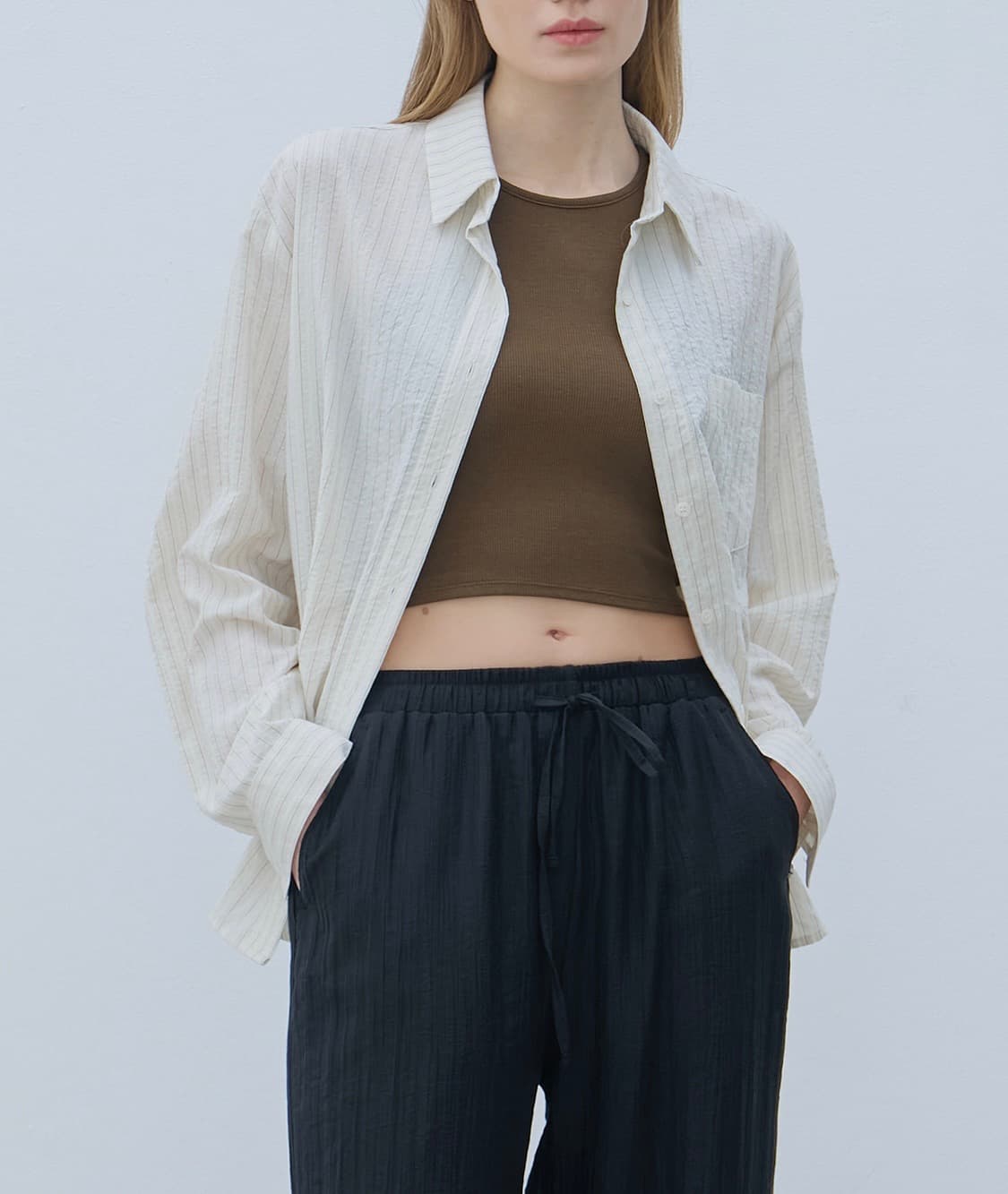 로브로브 여성 베이지 셔츠 상품이미지1