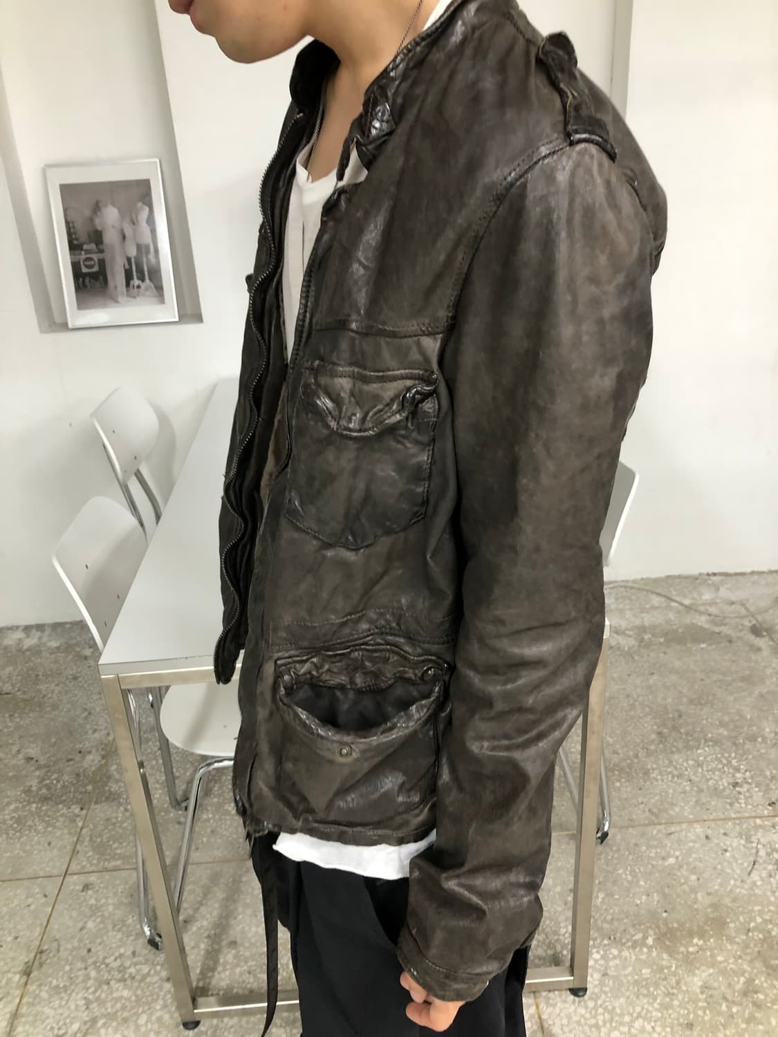조르지오 브라토 아티잔 레더 자켓 상품이미지2