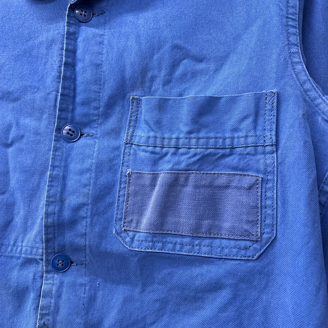 70~80s 내츄럴 페이딩 코튼트윌 프렌치워크자켓 N1301 상품이미지6