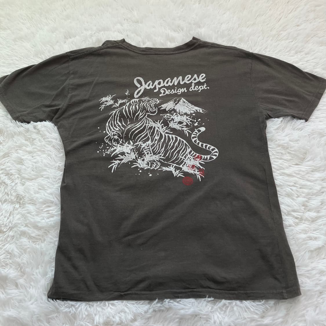 빈티지 오리엔탈 타이거 차콜 반팔 790 y2k 스트릿 갸루 펑키 일본빈 상품이미지3