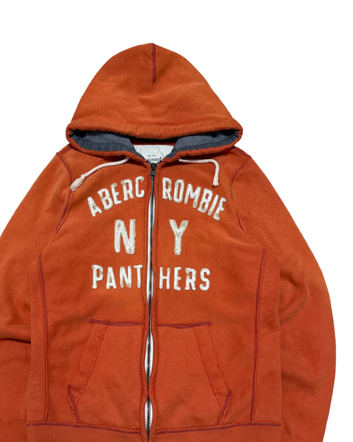 아베크롬비 아치로고 오렌지 후드집업 상품이미지2