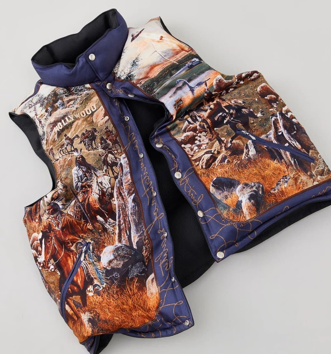 NICENESS GASTON 피나클 레더 리버시블 다운 베스트 L 상품이미지7