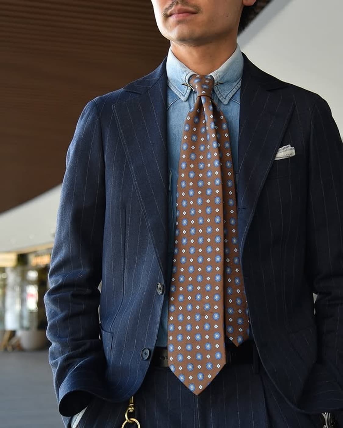 [새제품] 🇮🇹마에스트로 이태리메이드 플라워 패턴 실크 넥타이 딥그린 상품이미지3