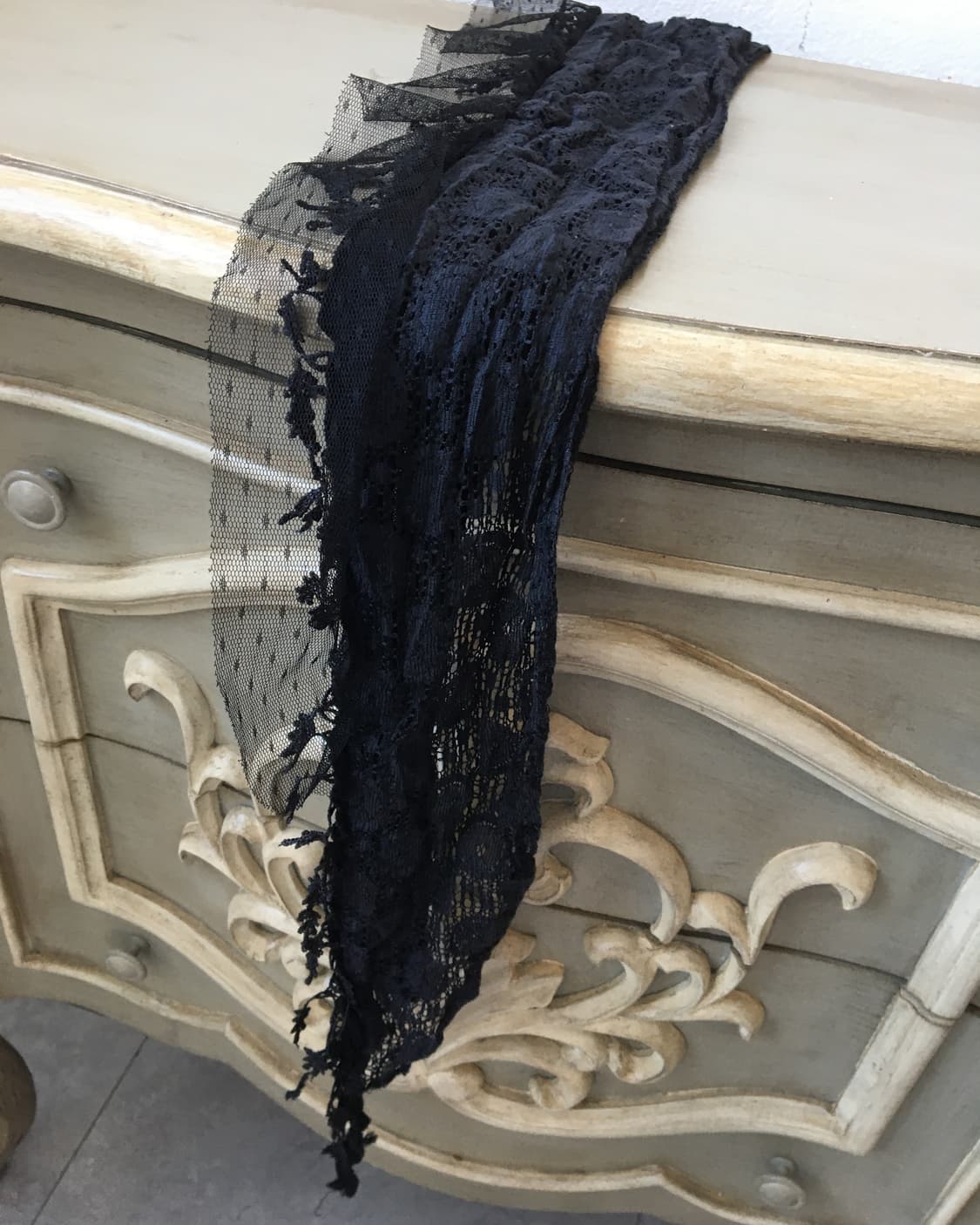 lace t rimming crochet scarf 상품이미지2