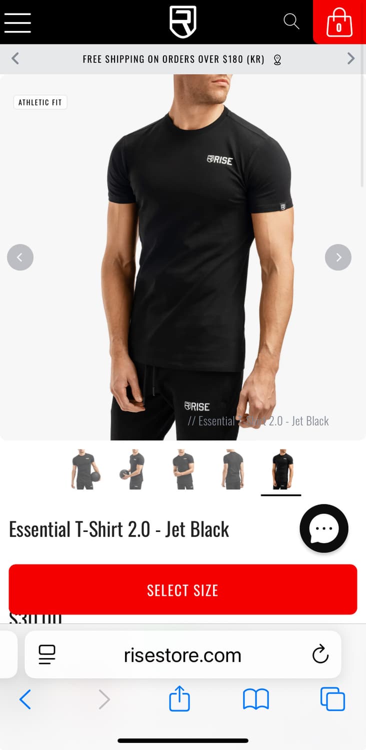 라이즈 에센셜 티셔츠 S 상품이미지5