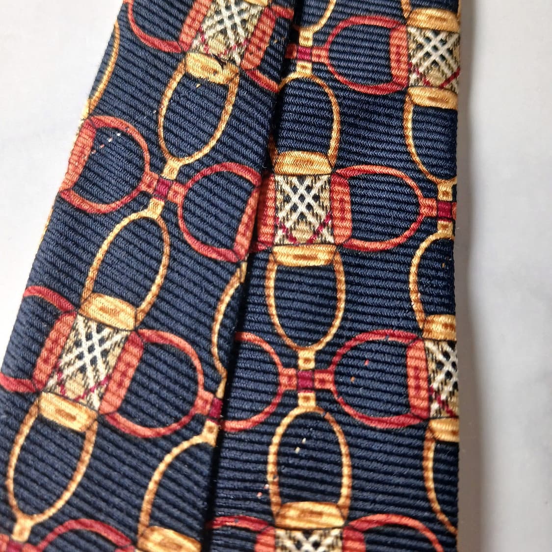 버버리 네이비 노바체크 모티브 넥타이 9.5cm A+~A등급 E922 상품이미지10