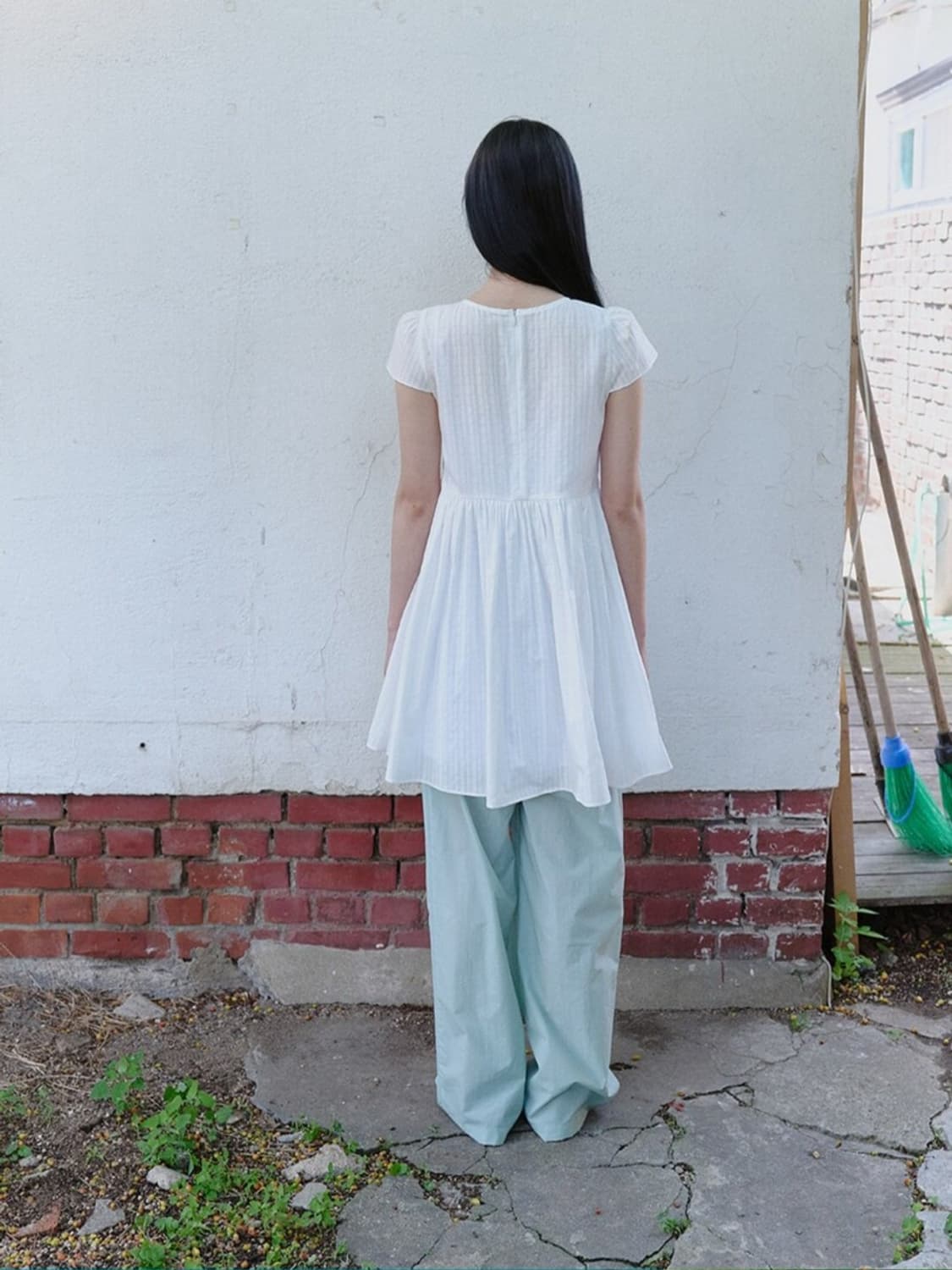 언쿡드 레이스 캡 슬리브 원피스 상품이미지7