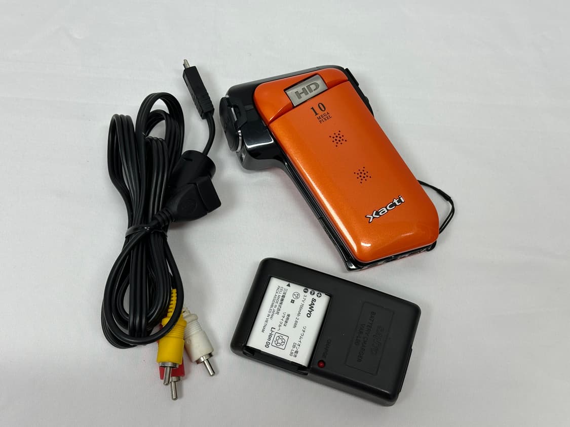 산요 작티 빈티지 캠코더 10MEGA PIXEL오렌지 상품이미지8