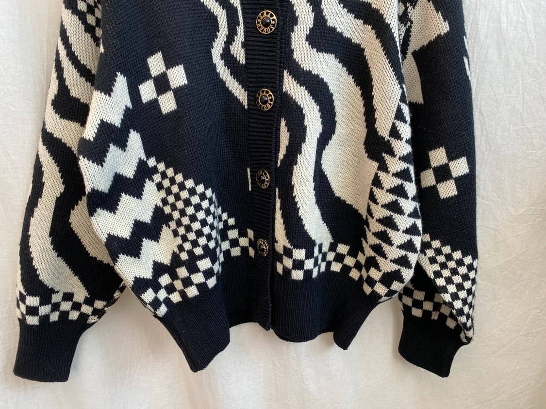 패턴 울혼방 가디건(L) 상품이미지3