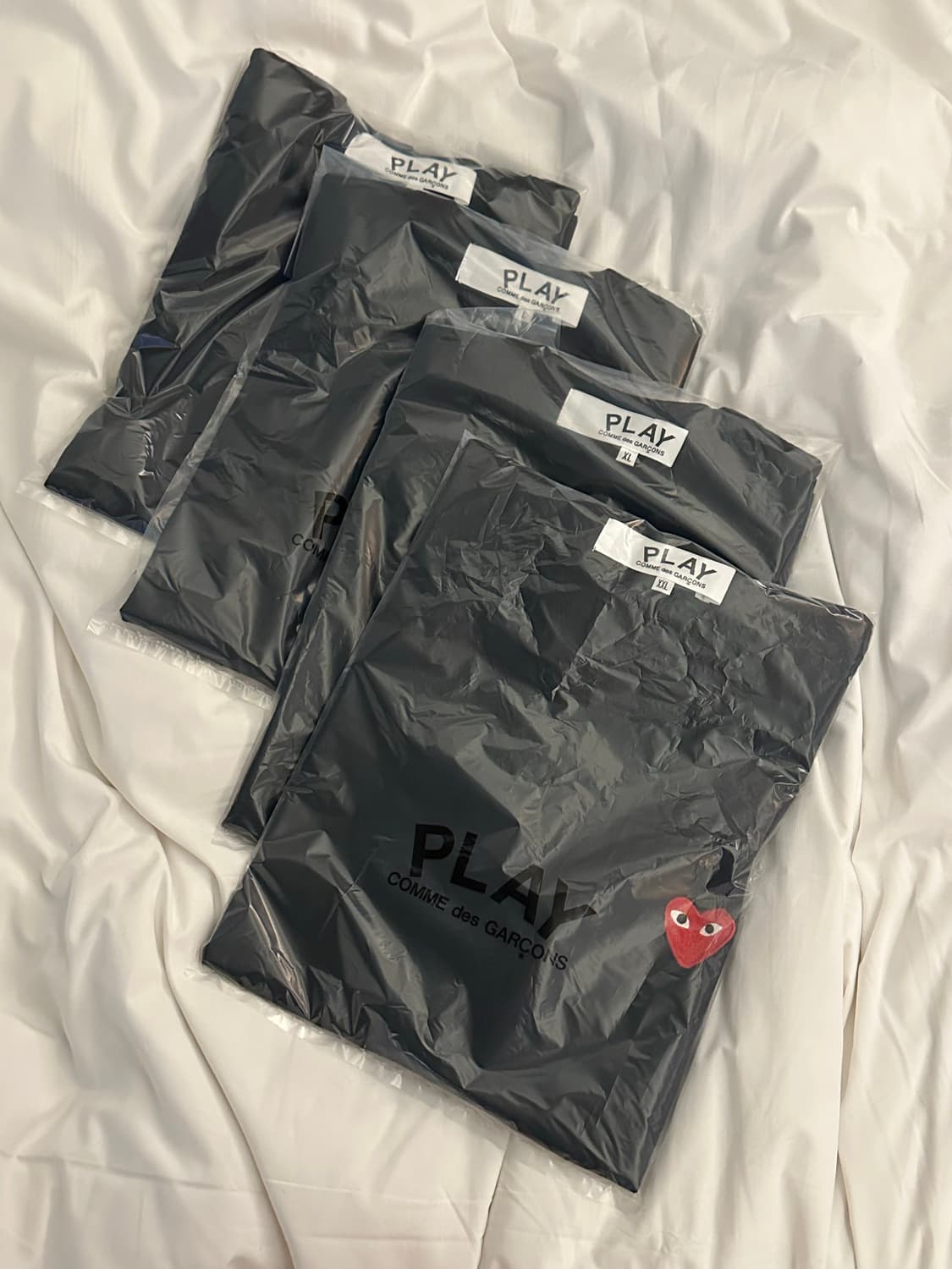 꼼데가르송 플레이 레드 티셔츠 블랙 상품이미지1