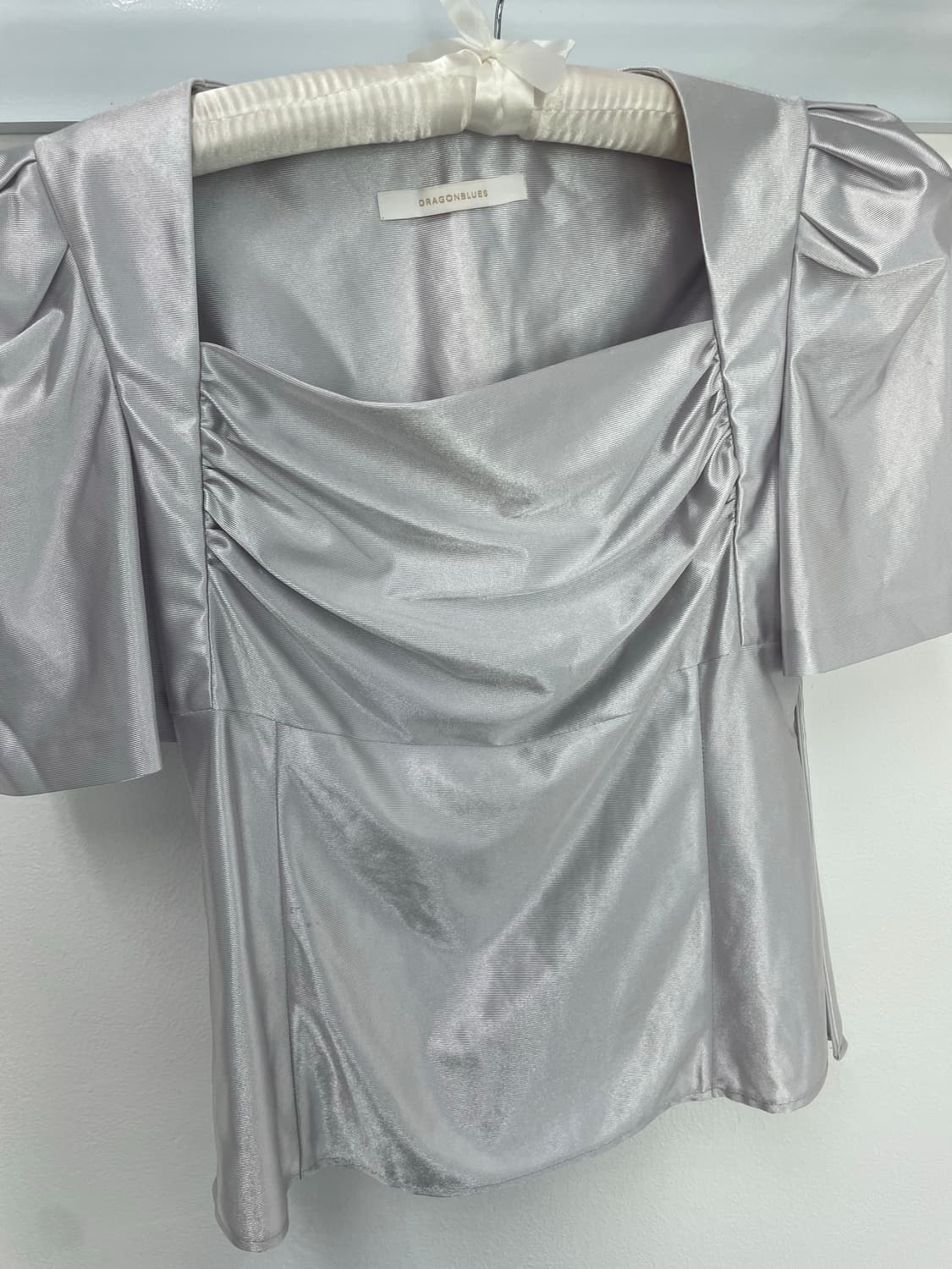 드래곤블라우스 실버그레이 글리터 탑 상품이미지5