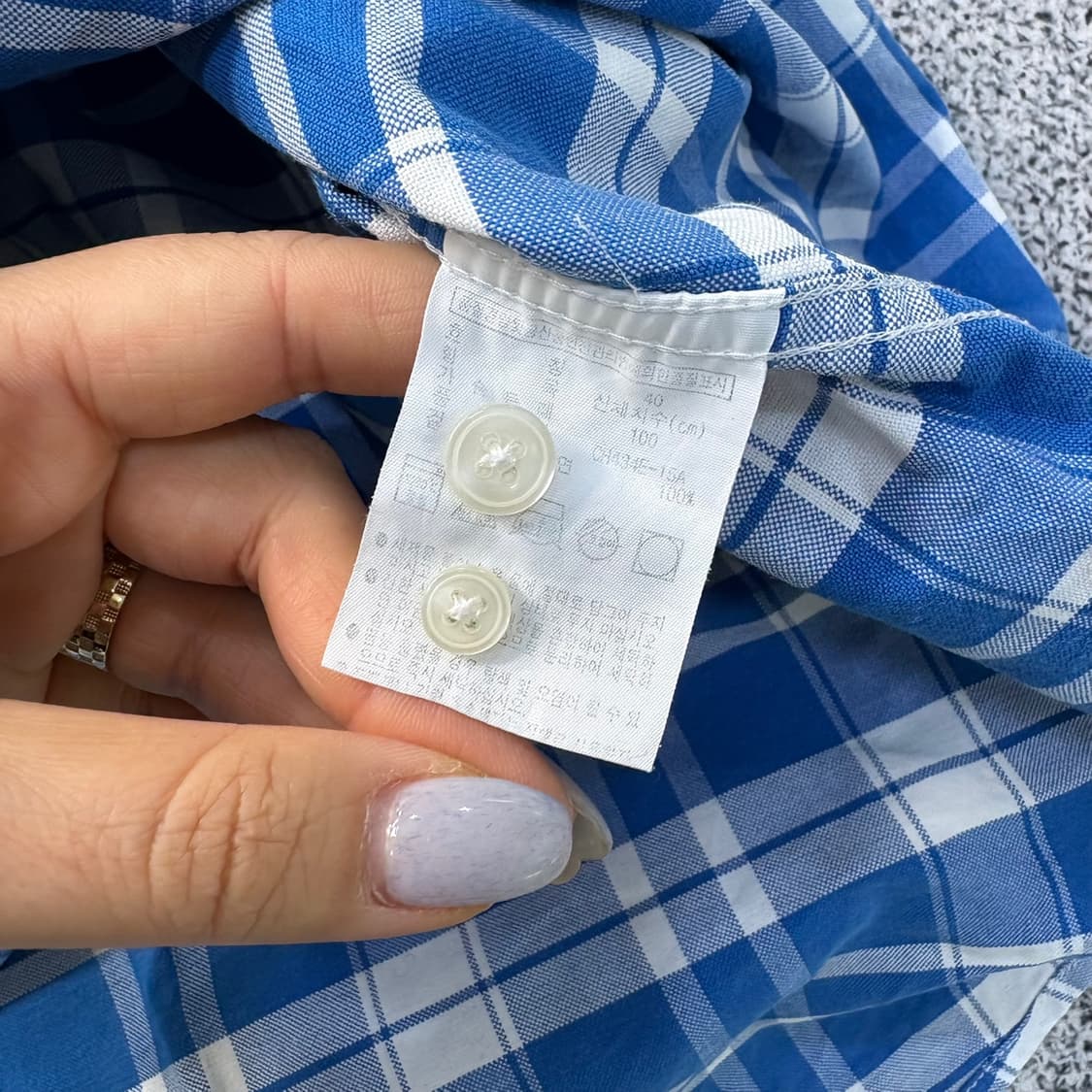 40 라코스테 남성 슬림핏 체크 셔츠 0324J 상품이미지6