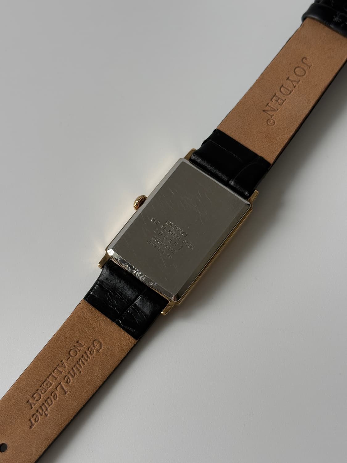 1980년대 Chariot 스몰 세컨즈 골드 탱크 쿼츠 남성 상품이미지7