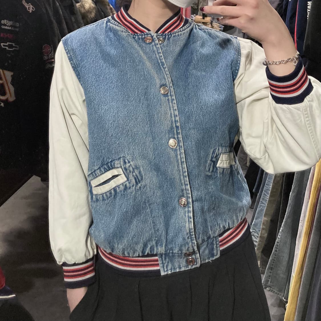 [IM]vtg 체로키 크롭 바시티 자켓 상품이미지2