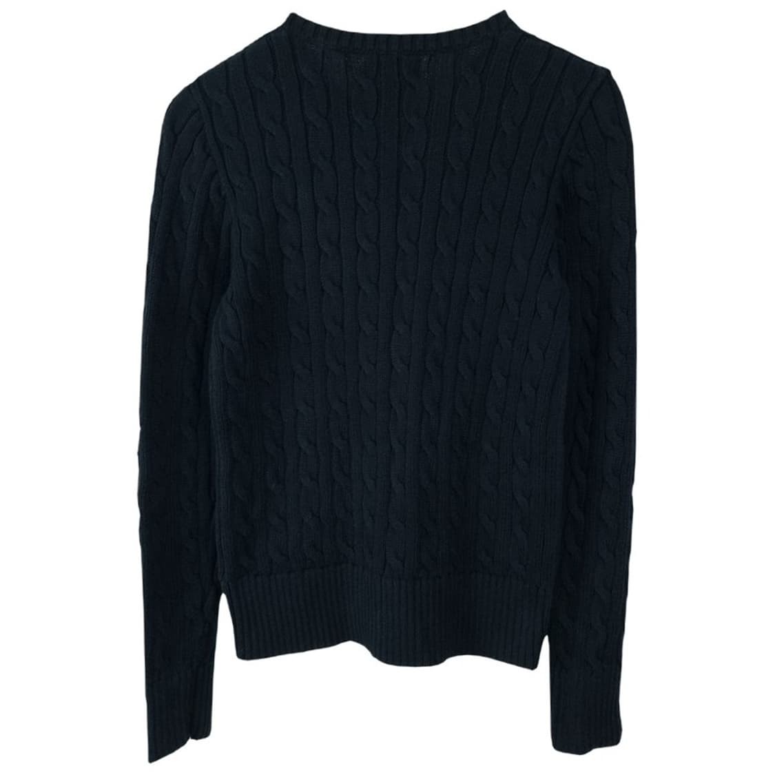 [폴로 랄프로렌] 포니 로고 자수 케이블 꽈배기 가디건 블랙 M20256 상품이미지3