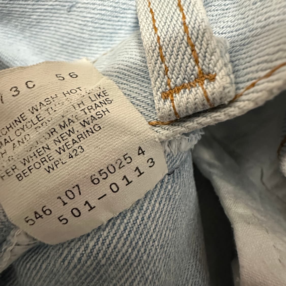 LEVI'S 501 80's usa made denim jeans 상품이미지5