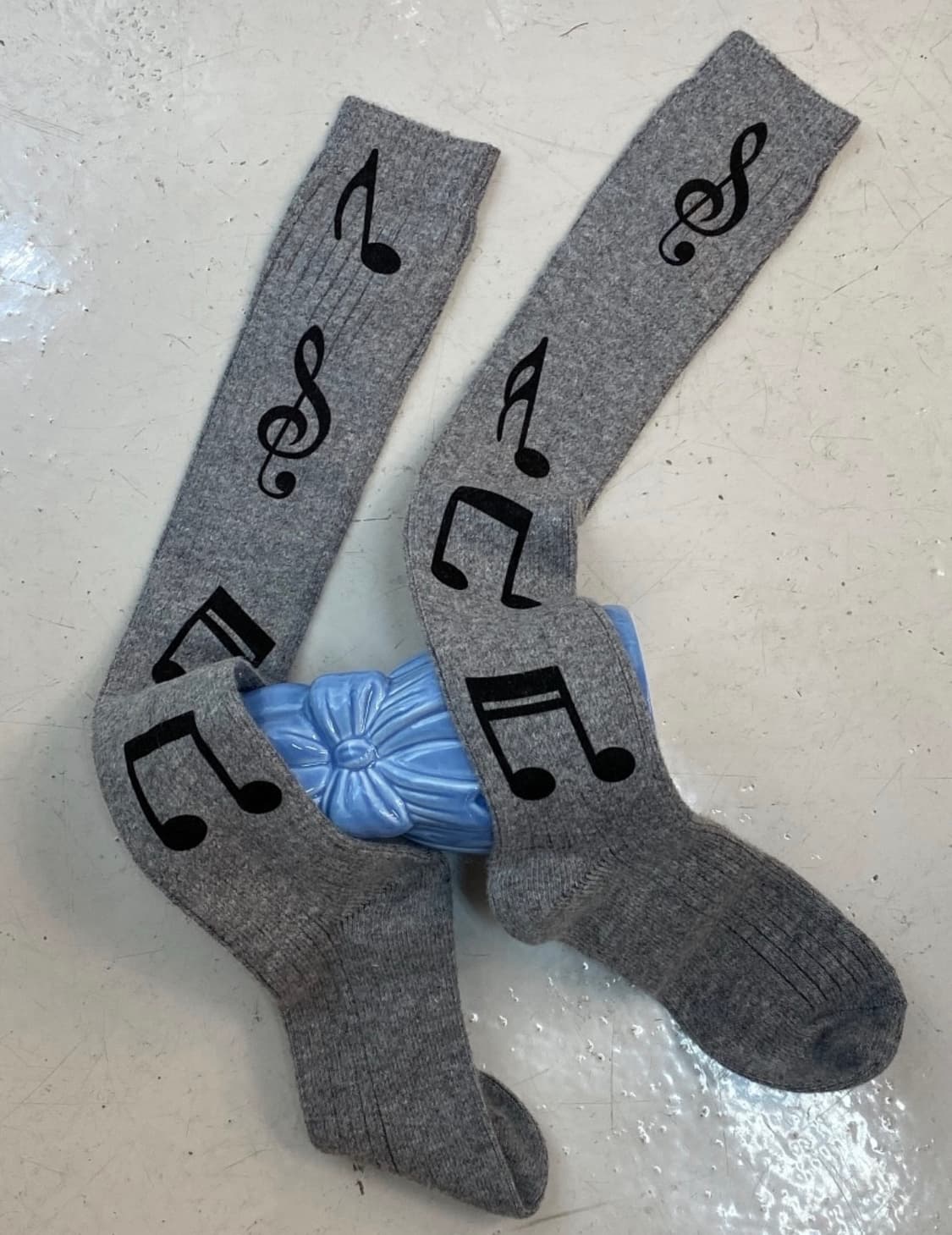 [ID vintage] 아이디 빈티지 음표 니삭스 상품이미지1