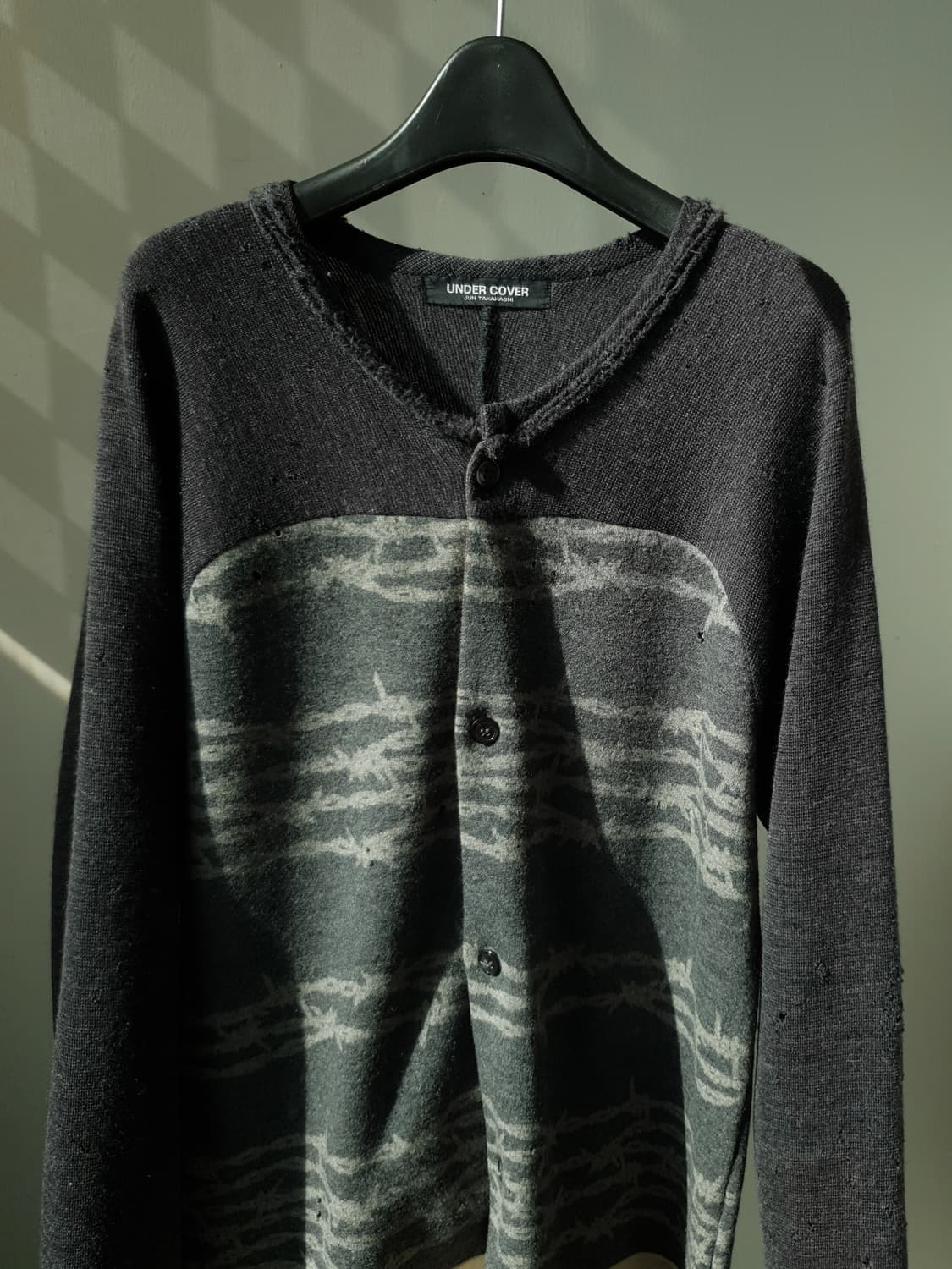 96-97 Undercover wire print cardigan 상품이미지3
