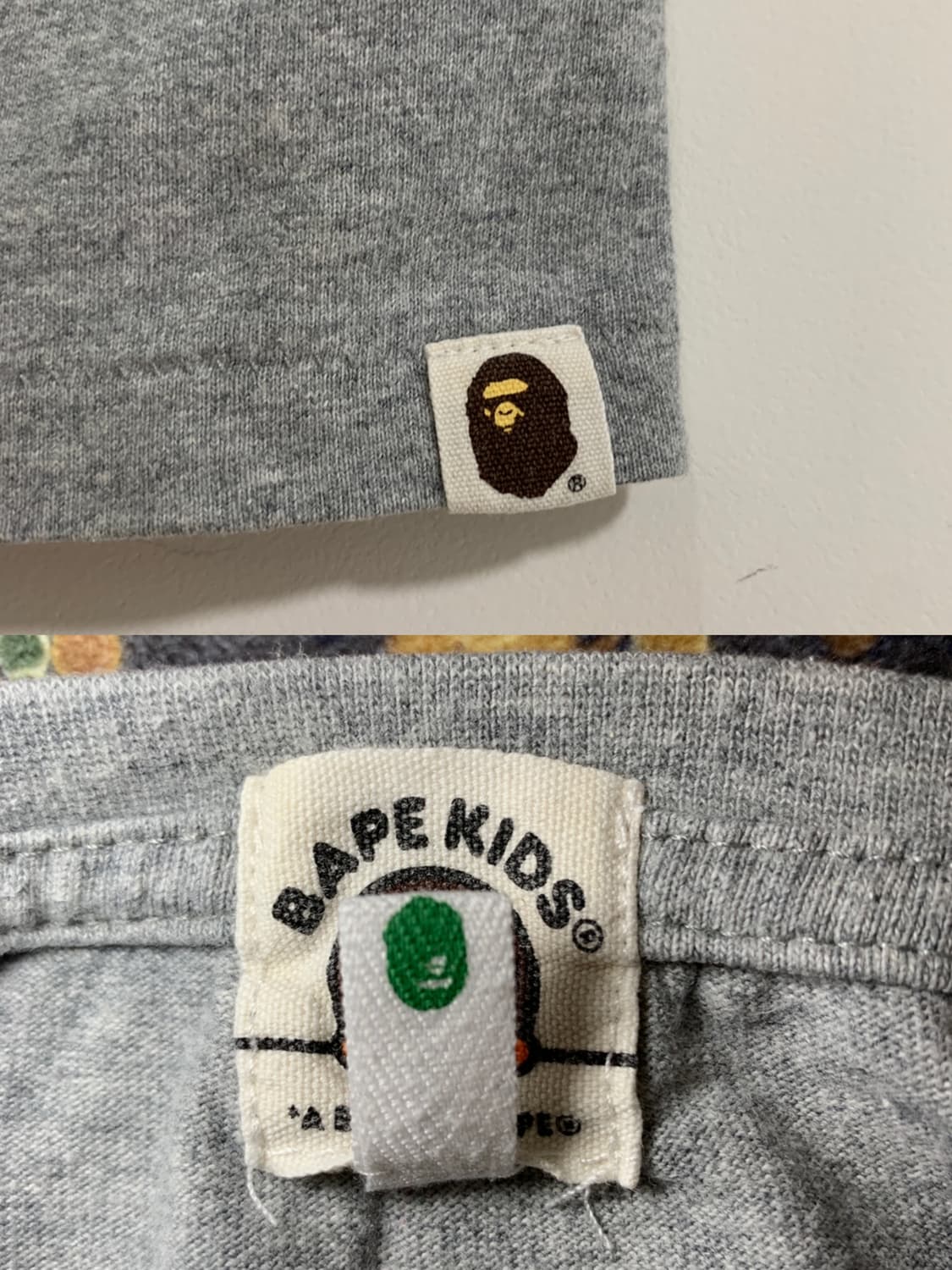 (빈티지)Bape kids 베이프 키즈 해골 프린팅 반팔티셔츠 130 상품이미지5