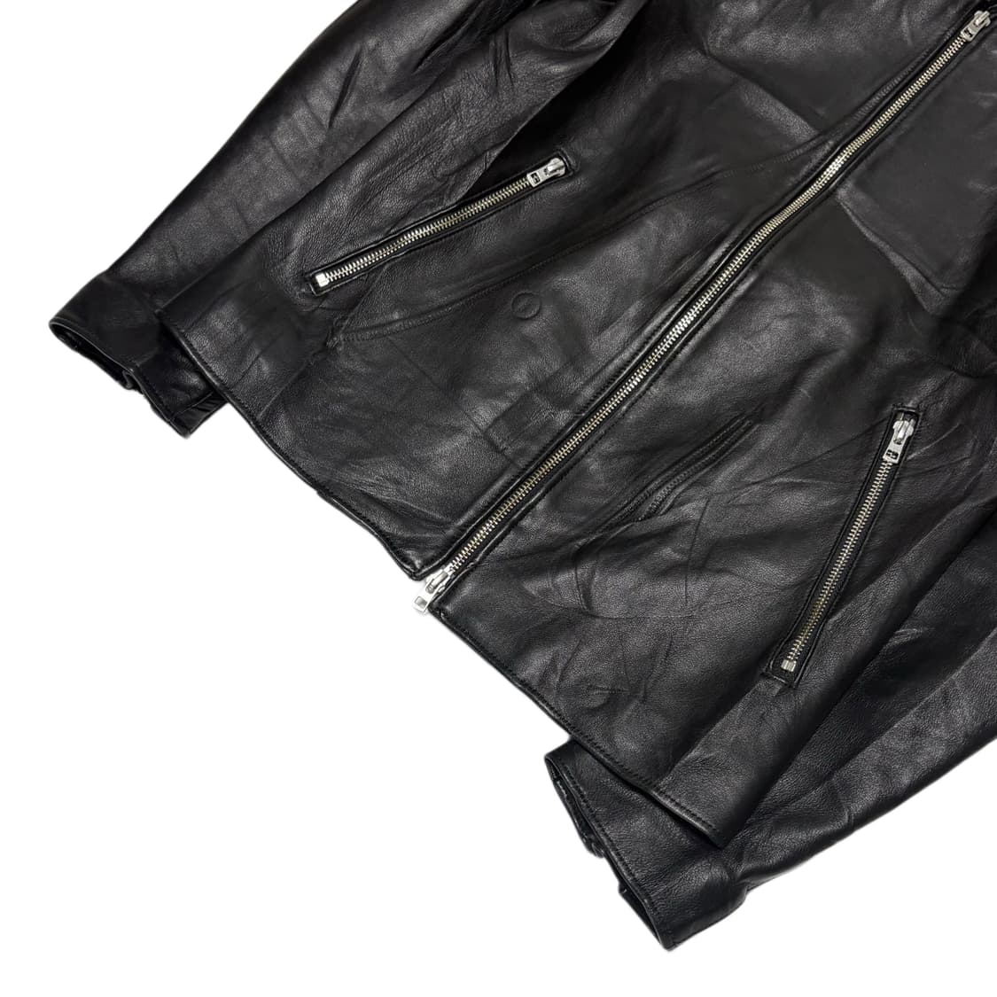 china collar leather jacket 상품이미지4