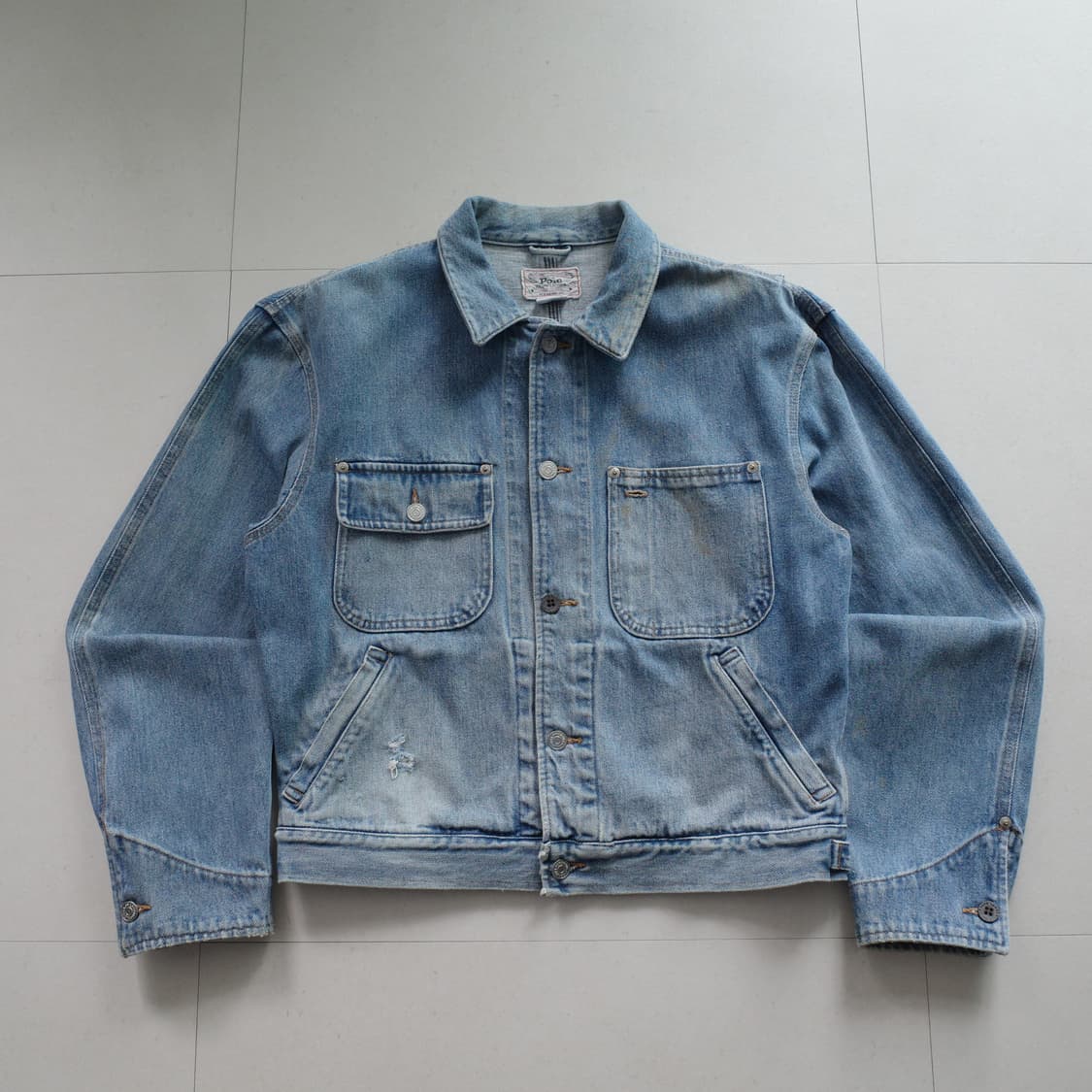 90s 폴로 랄프로렌 MADE IN USA 데님 트러커 자켓 상품이미지1