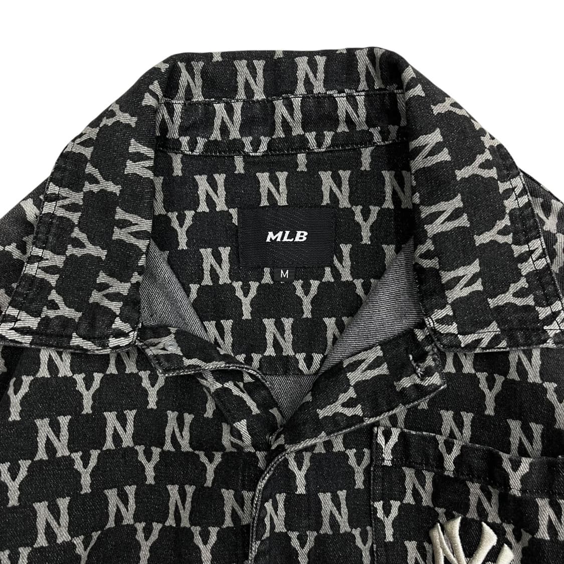 MLB 양키즈 모노그램 차콜 데님 자켓 M ( 현재 무신사 199000원 상품이미지5