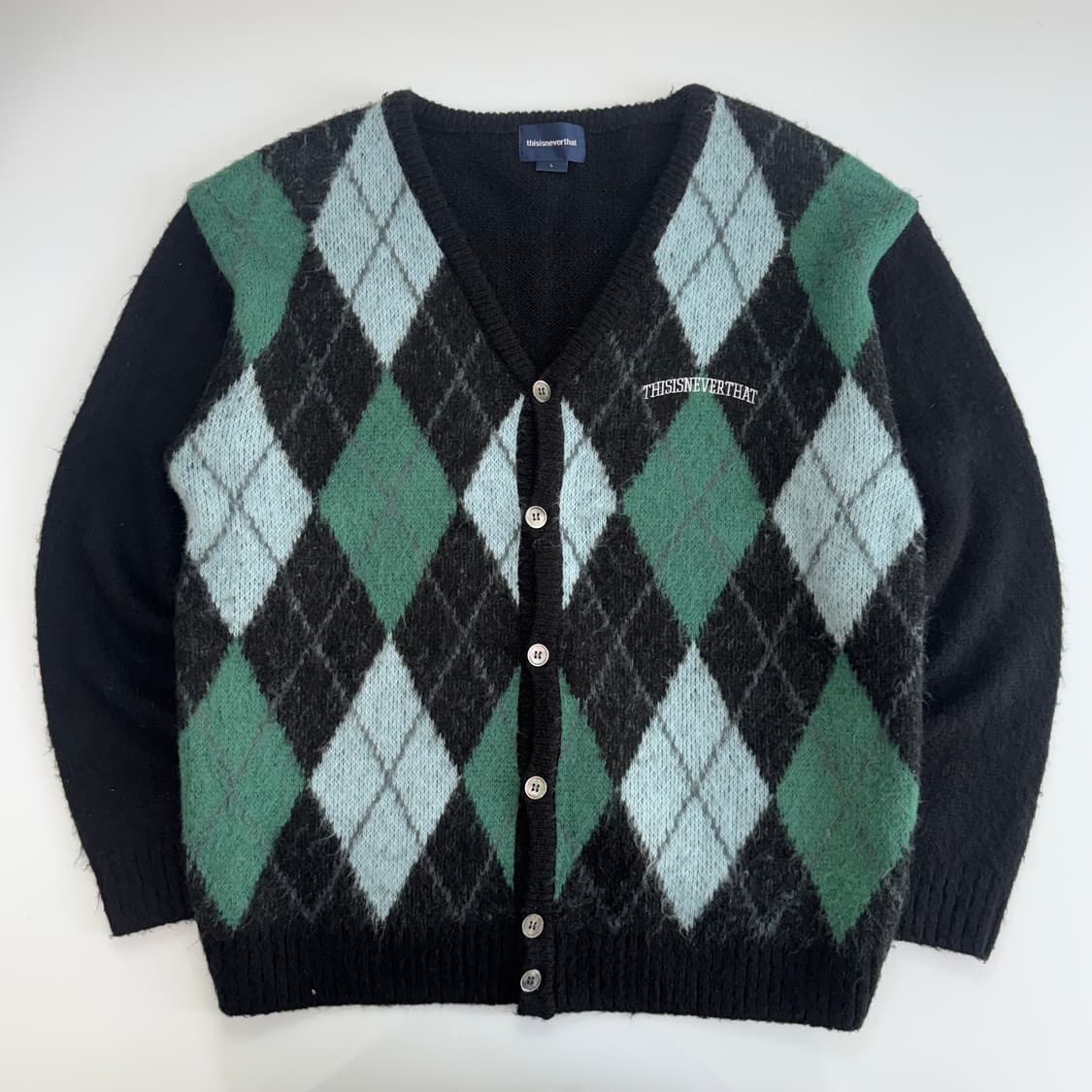 Thisisneverthat 디스이즈네버댓 아가일 블랙 가디건 상품이미지3