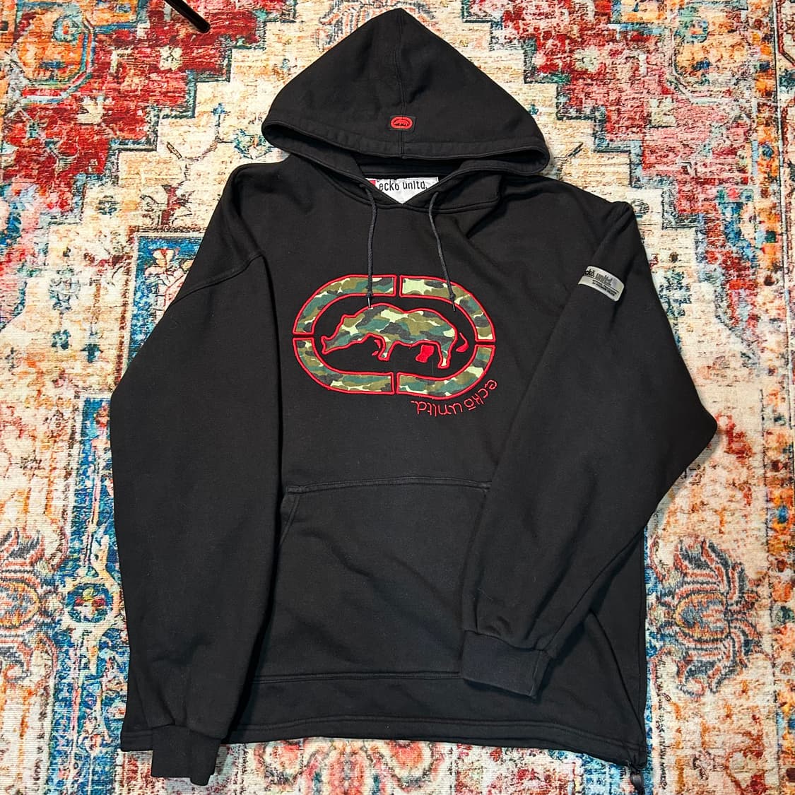 [2XL] 에코 언리미티드 카모 로고 후드티 상품이미지1