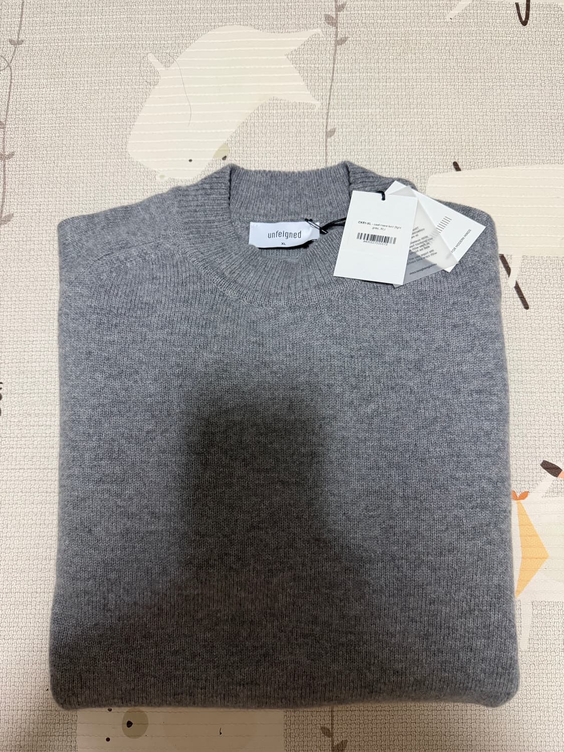 Unfeigned 캐시미어 모크넥 울 니트 XL 상품이미지4