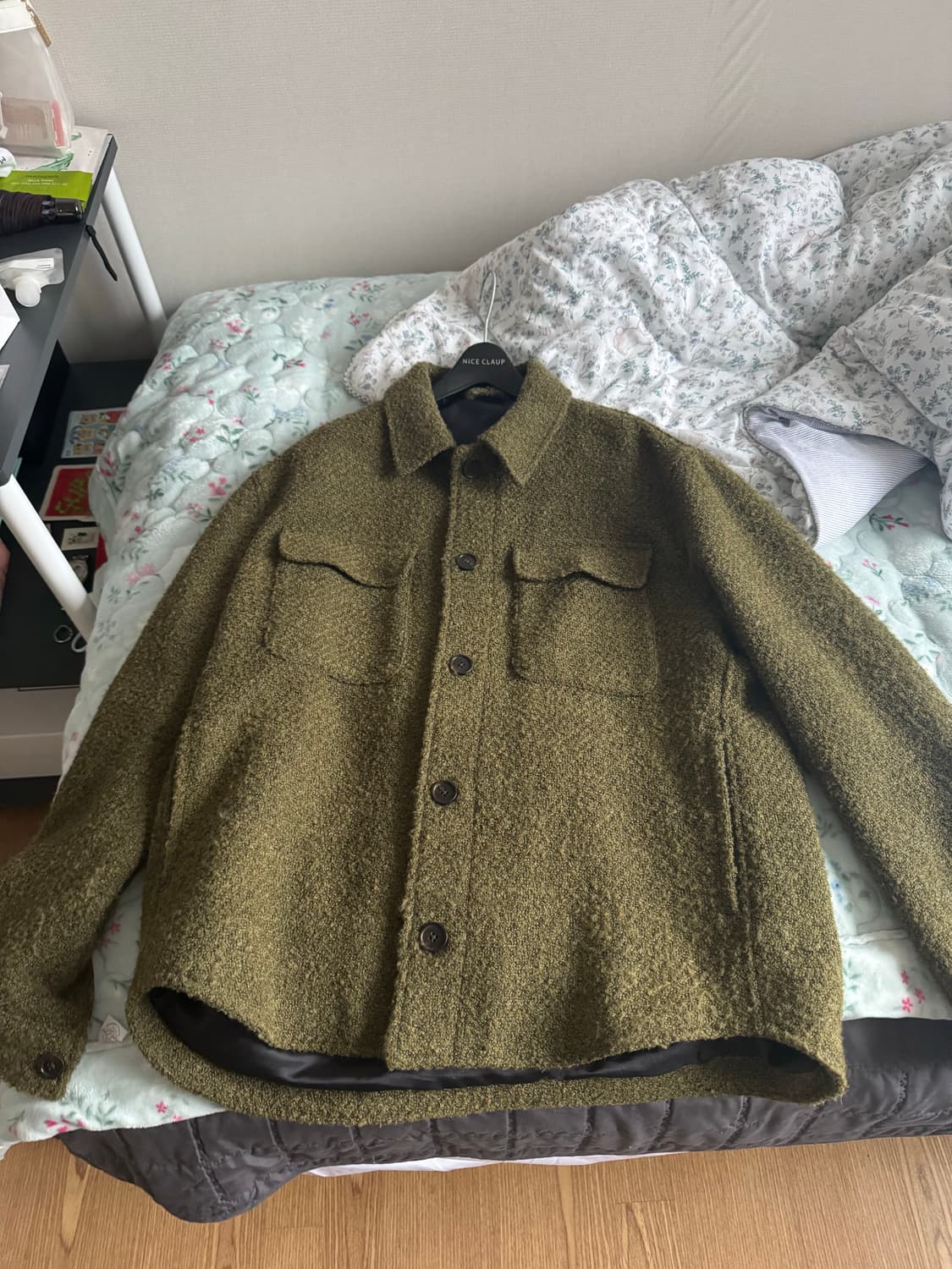 자라 울자켓 올리브 그린 L 상품이미지1