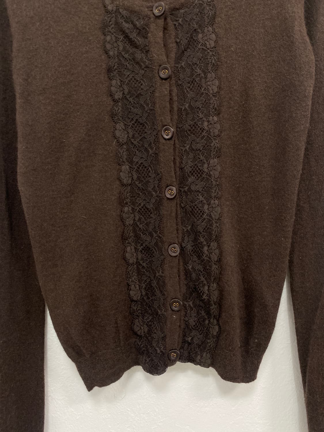 [LOUNIE] 라떼갸루 코코아 레이스 니트 롱슬리브 상품이미지6