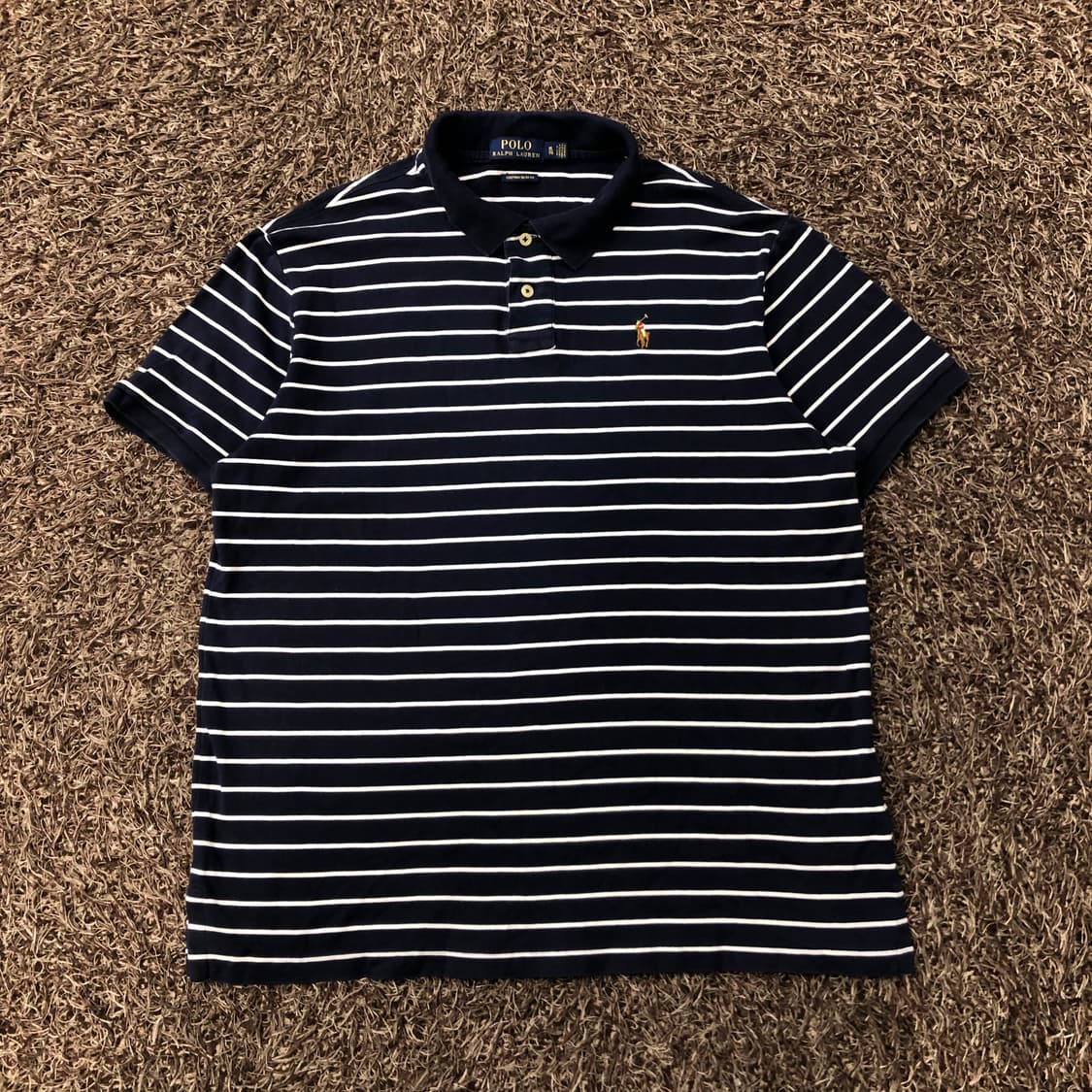 폴로 랄프로렌 스트라이프 포니 PK 카라 반팔 티셔츠 상품이미지1