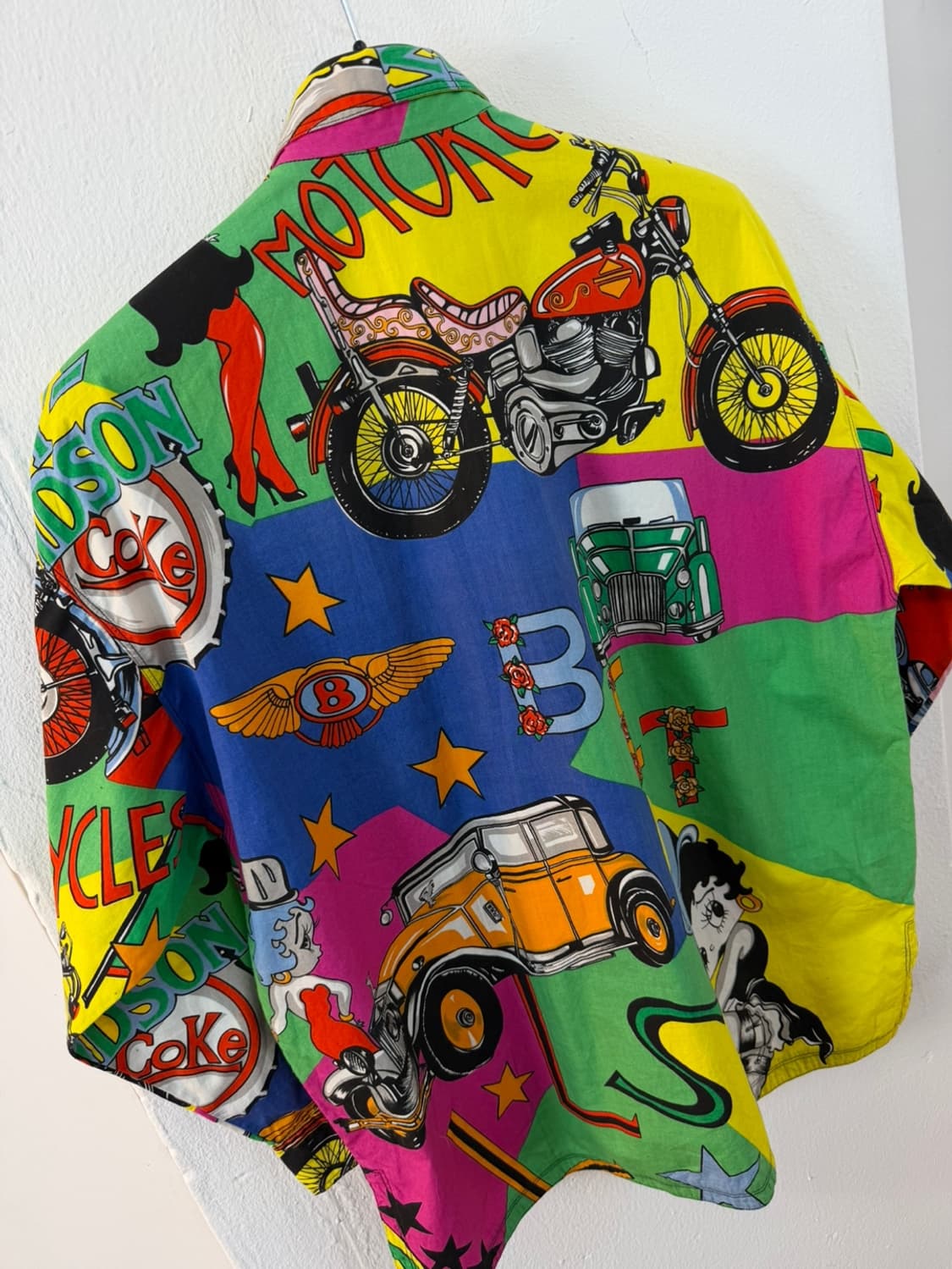 베르사체 진 쿠튀르 베티붑 할리데이비슨 프린트 셔츠  상품이미지6