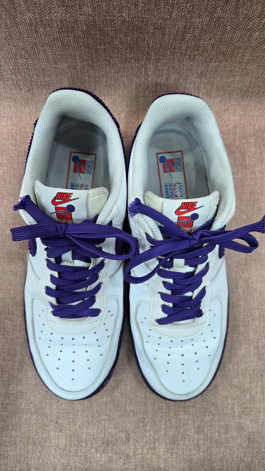 나이키 270mm-  에어포스1 EMB 화이트 앤 코트 퍼플   상품이미지2