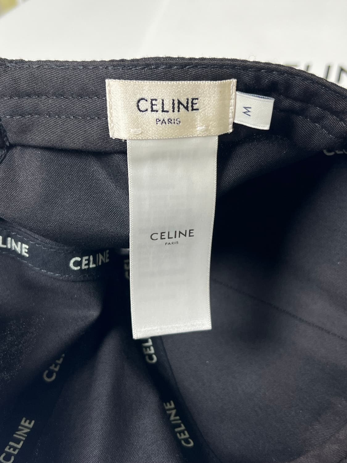 [정품] M 셀린느 자수 로고 볼캡 블랙 상품이미지5