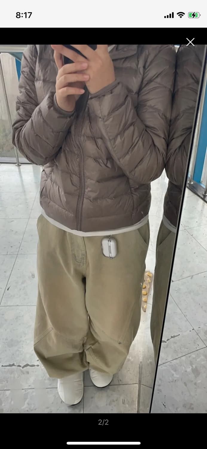 노이아고 경량패딩 베이지 2size 상품이미지3