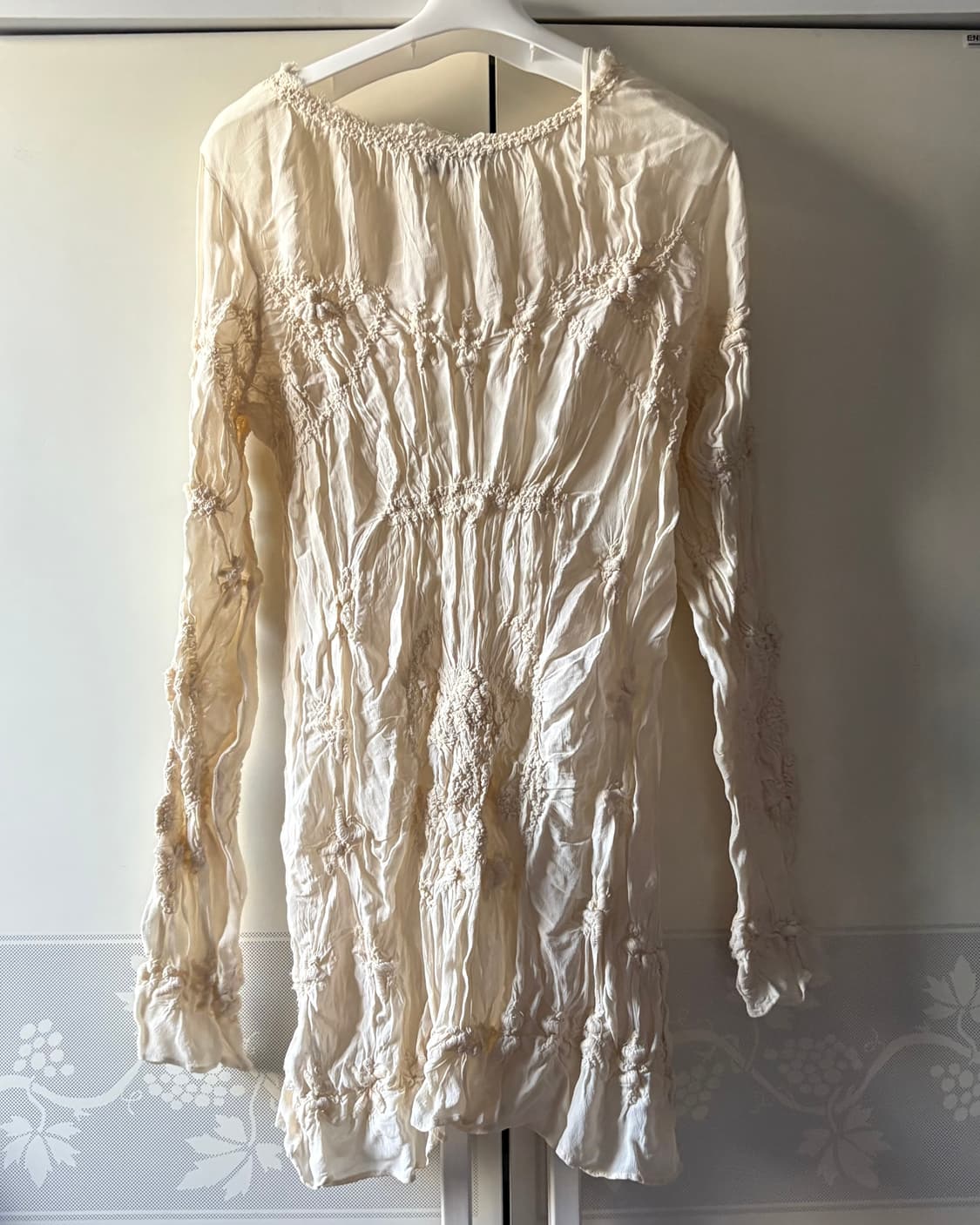 자라 zara 셔링 자수 블라우스 M 상품이미지5