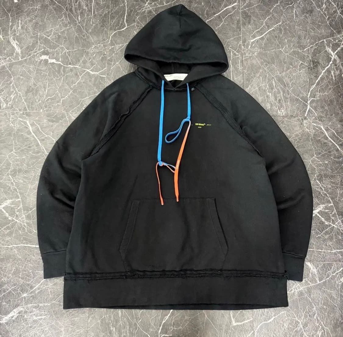 오프화이트 아크릴 애로우 프린티드 코튼 후드 상품이미지3