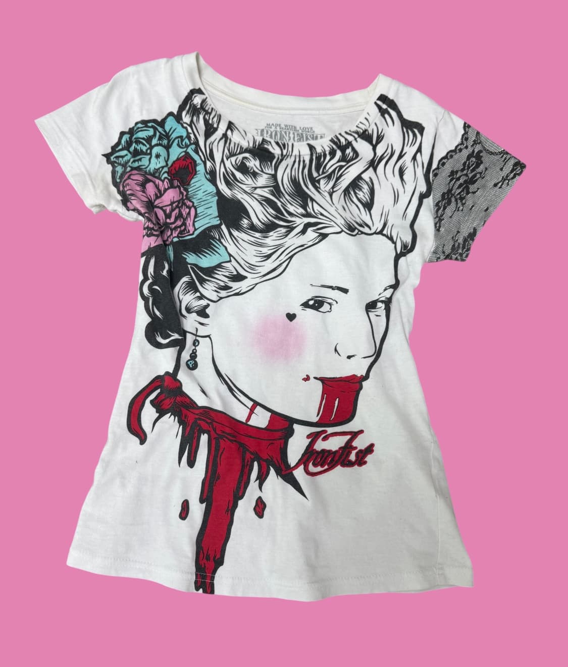 iron fist 호러 그래픽 반소매 상품이미지1